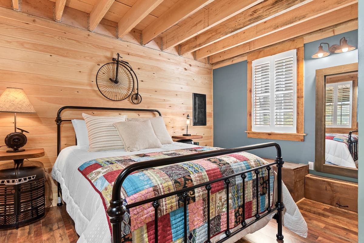 Interior detail at Outlander Cabin near Bloomville NY